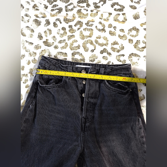 5 For $25✨Zara Womens Small 2 Black Denim Jeans High Waist Baggy Boyfriend Jeans - Picture 5 of 10